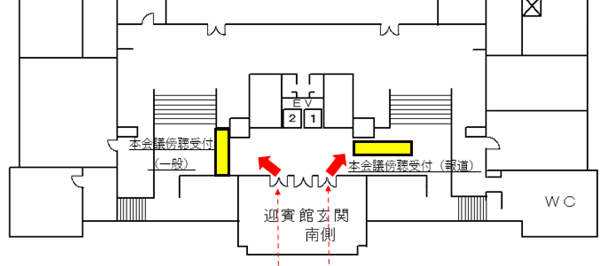 傍聴受付場所図（令和8年2月）