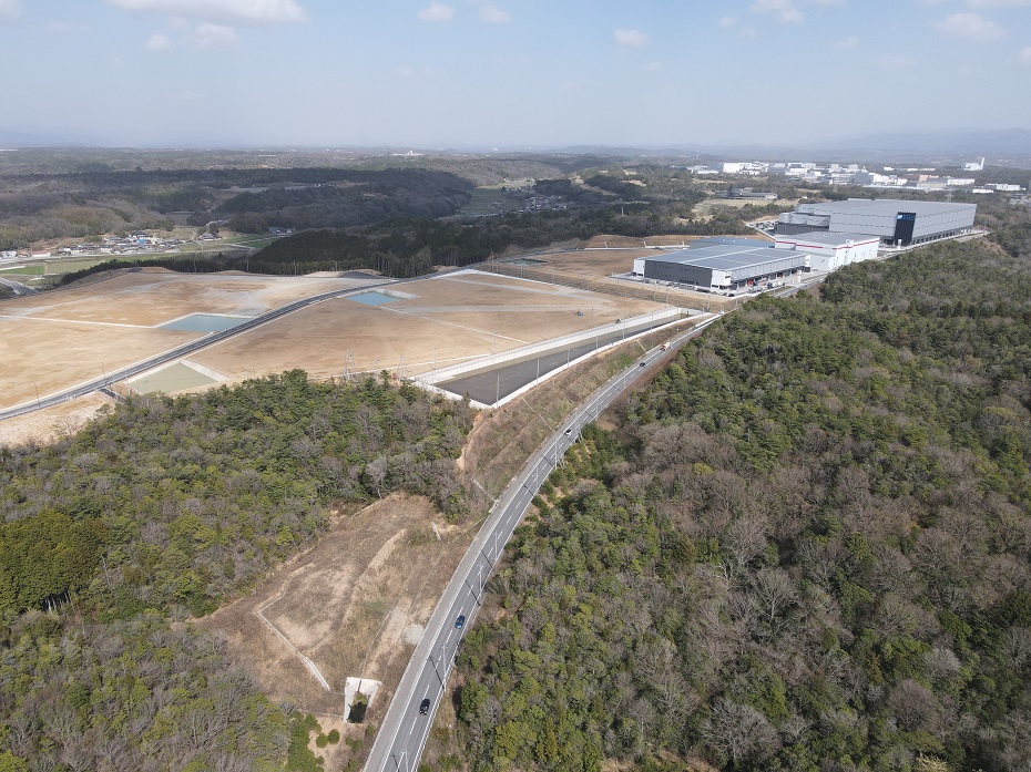 造成工事完了（2023年3月28日撮影：南西側から）