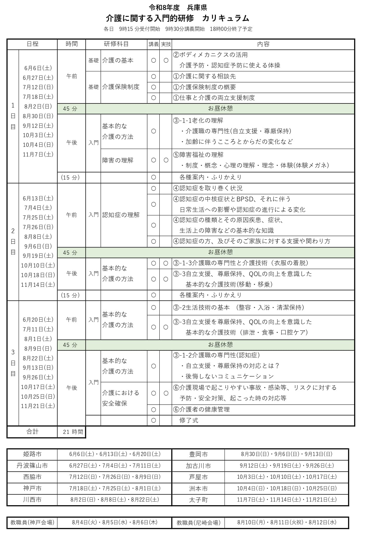 令和8年度介護に関する入門的研修カリキュラム2