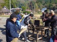 正月のしめ縄作り