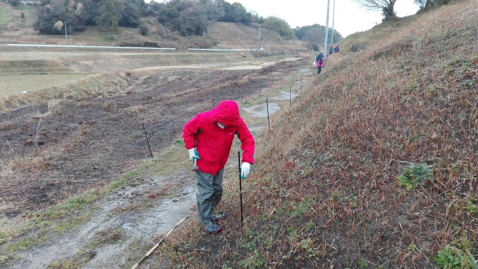 獣害防止柵設置作業
