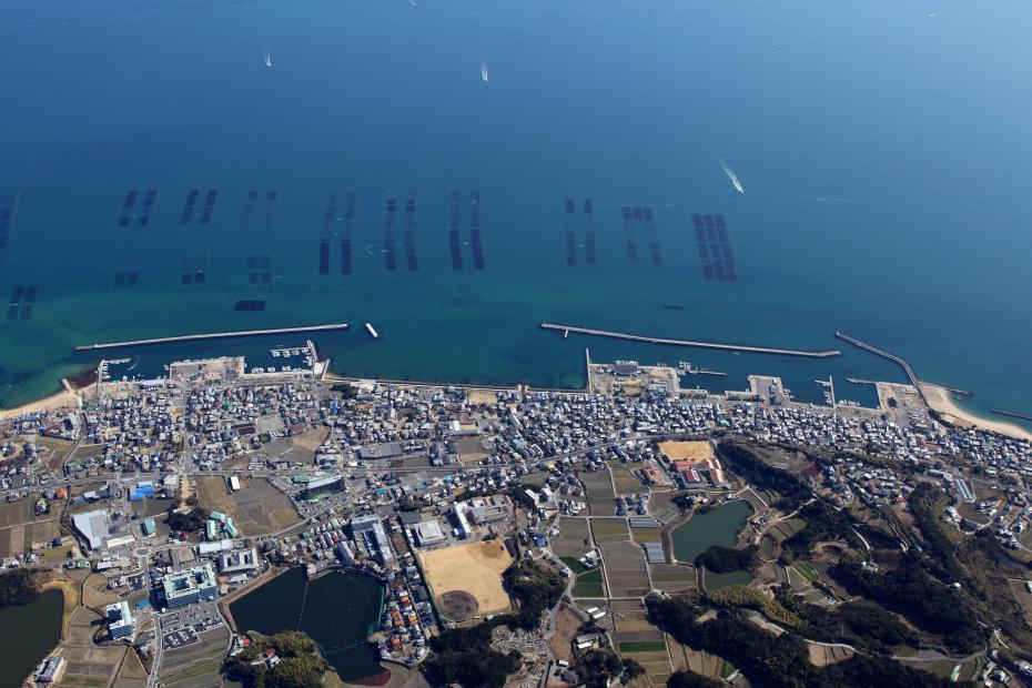 仮屋漁港航空写真